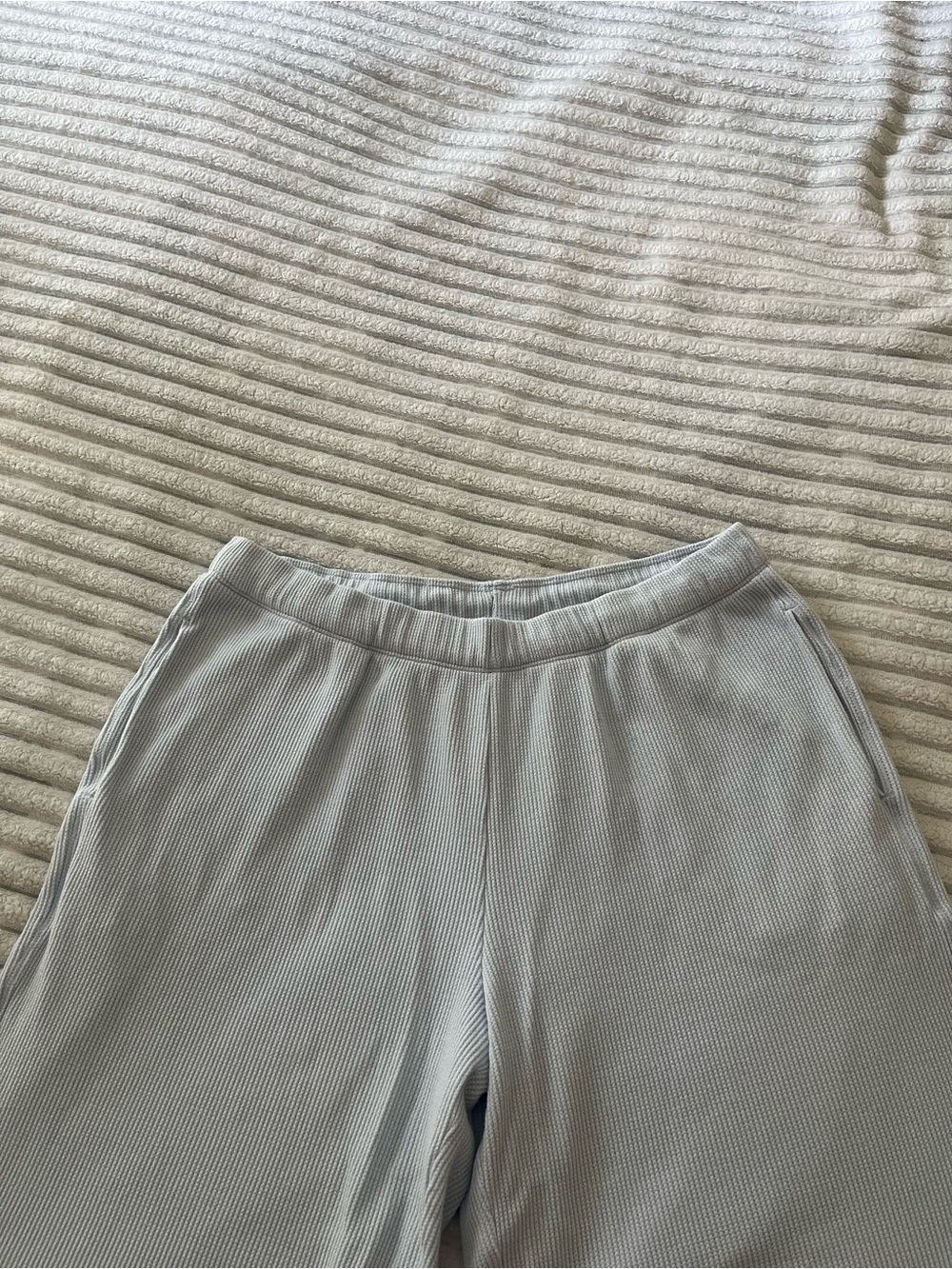 Vuori Waffle Wide Leg Pants in Soft Sky - Picture 6 of 13